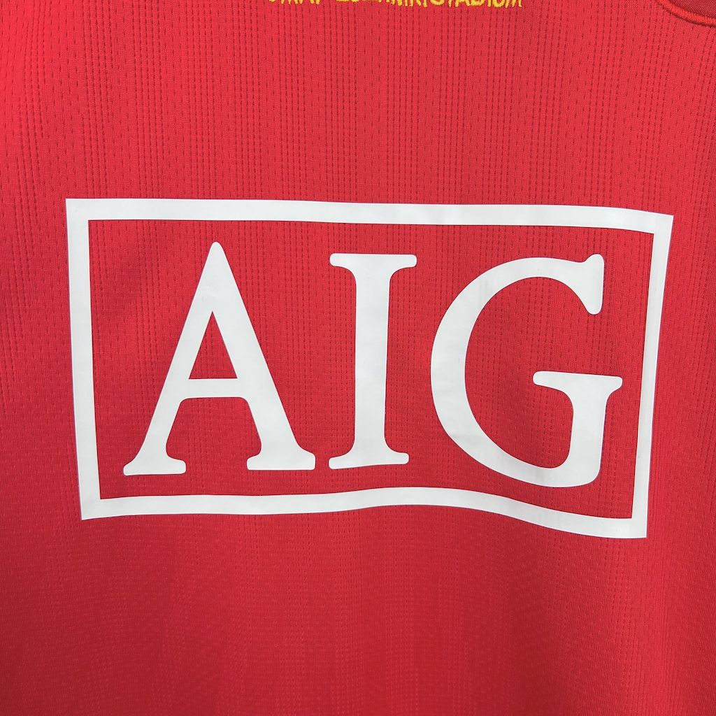 Manchester United Langarm-Trikot Retro 2007/08 Heim UCL