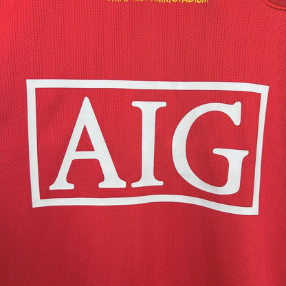 Manchester United Langarm-Trikot Retro 2007/08 Heim UCL