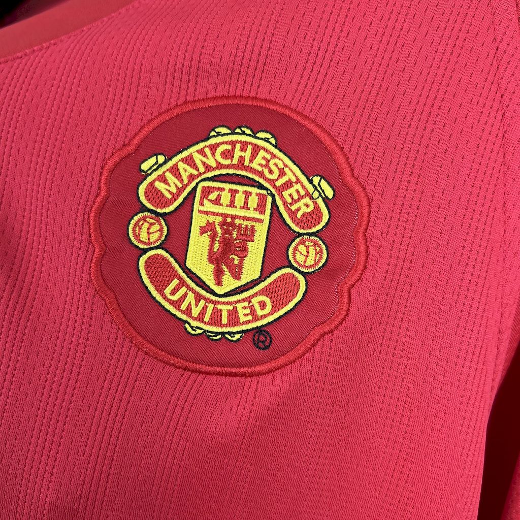Manchester United Langarm-Trikot Retro 2007/08 Heim UCL