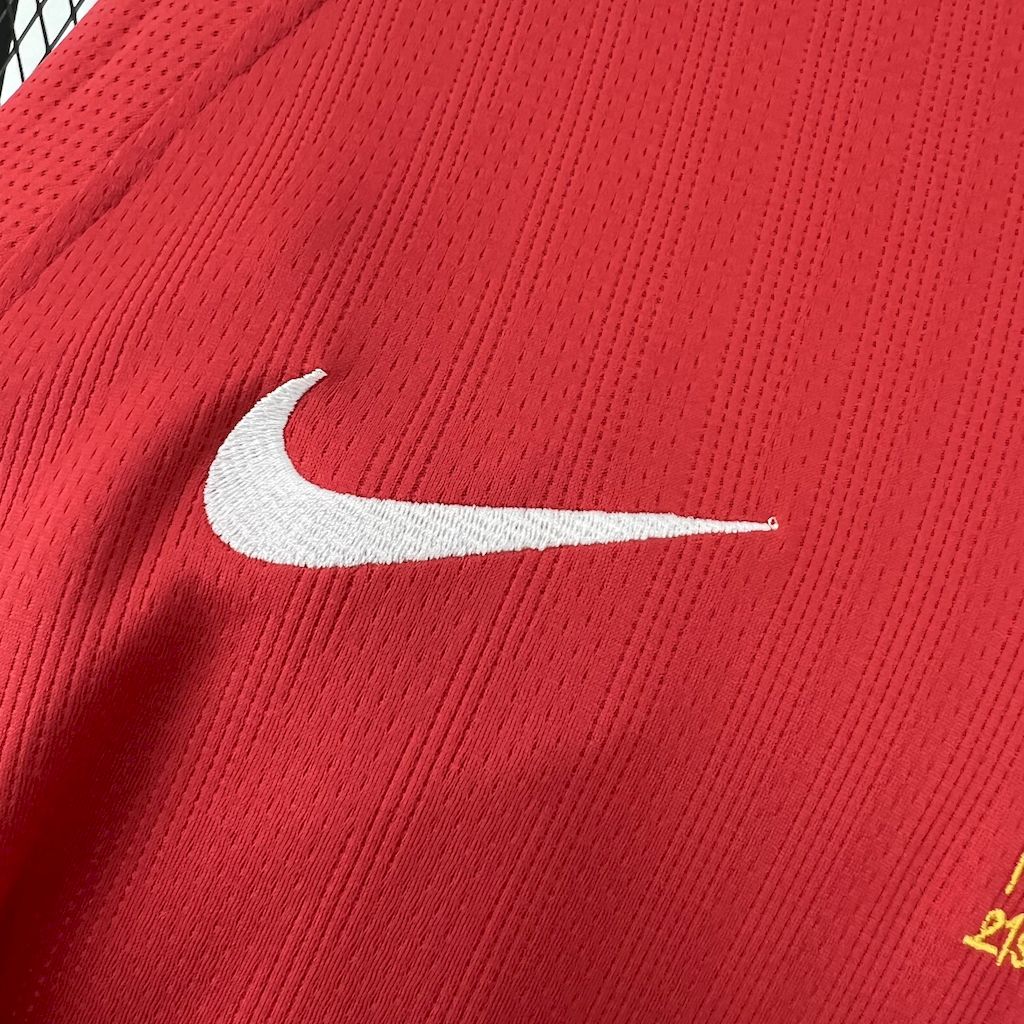 Manchester United Langarm-Trikot Retro 2007/08 Heim UCL