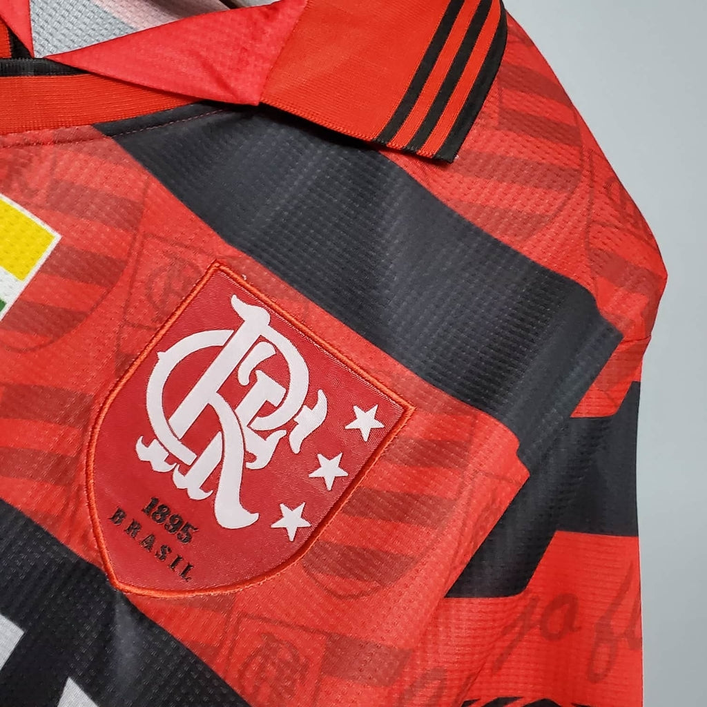 Trikot Flamengo Retro 1995 Rot und Schwarz