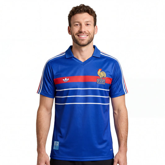 Trikot Frankreich Retro 1984 Heim