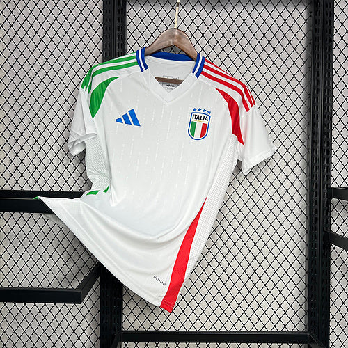 Auswärtstrikot Italien 24/25, Fan-Version, Adidas – Weiß