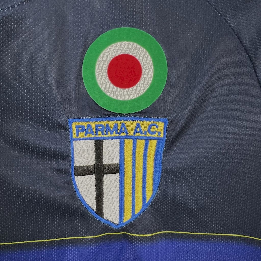 Trikot Parma Retro 1999/00 Auswärts Blau und Gelb