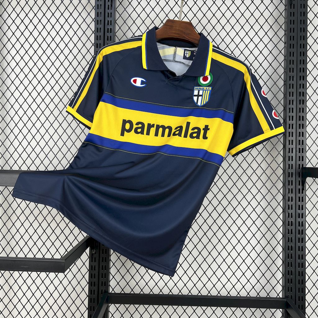 Trikot Parma Retro 1999/00 Auswärts Blau und Gelb