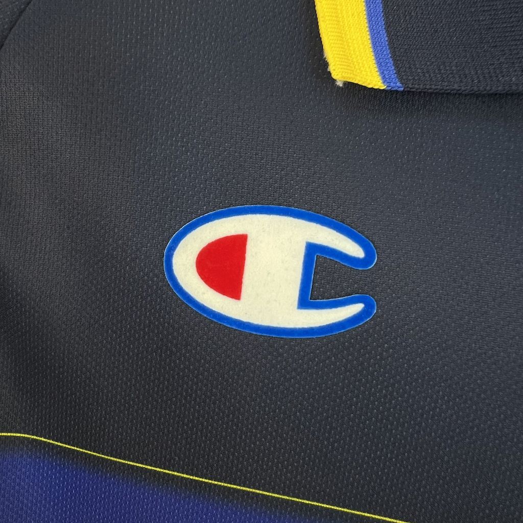 Trikot Parma Retro 1999/00 Auswärts Blau und Gelb