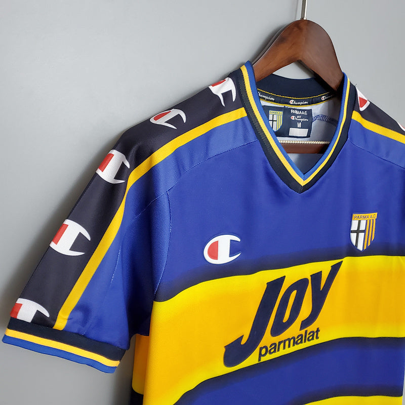 Trikot Parma Retro 2001/2002 Blau und Gelb - Champion