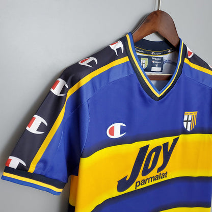 Trikot Parma Retro 2001/2002 Blau und Gelb - Champion