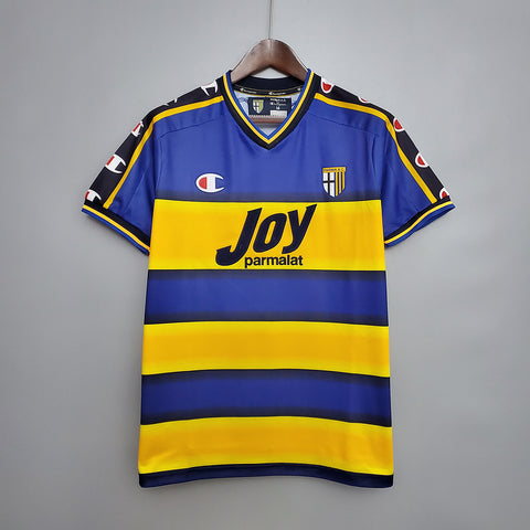 Trikot Parma Retro 2001/2002 Blau und Gelb - Champion