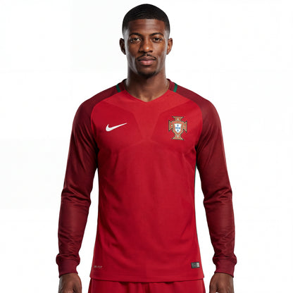 Trikot Portugal Retro 2016 Langarm Rot