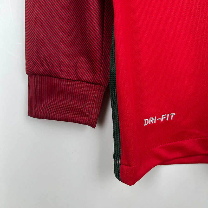 Trikot Portugal Retro 2016 Langarm Rot