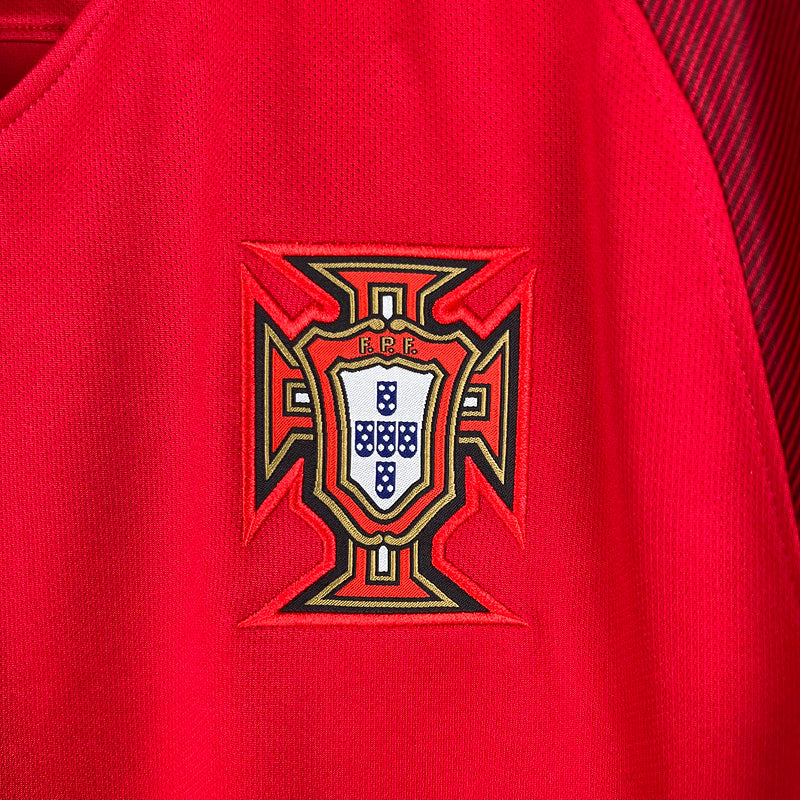 Trikot Portugal Retro 2016 Langarm Rot