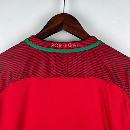 Trikot Portugal Retro 2016 Langarm Rot