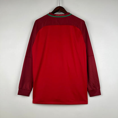 Trikot Portugal Retro 2016 Langarm Rot
