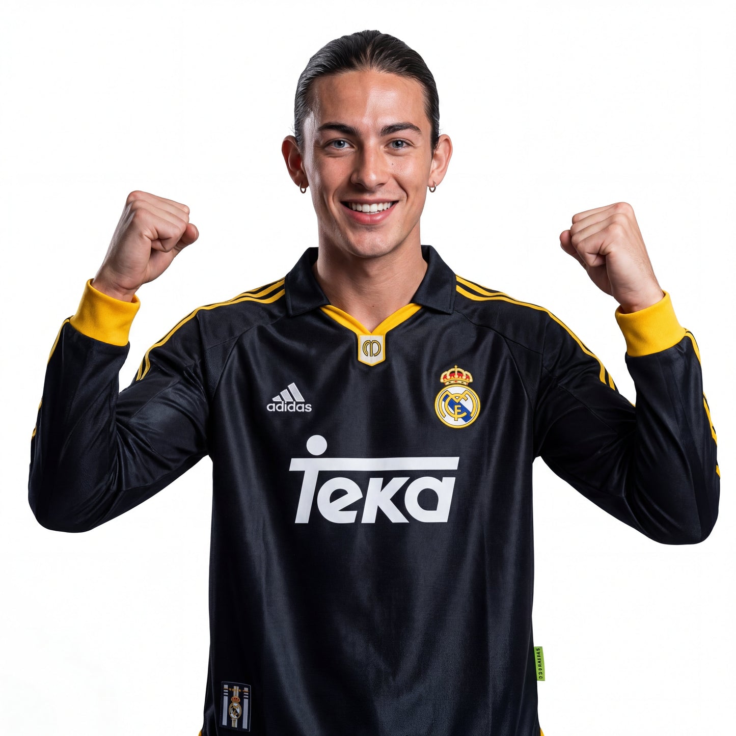 Real Madrid Trikot 99/00 Langarm - Auswärts Retro