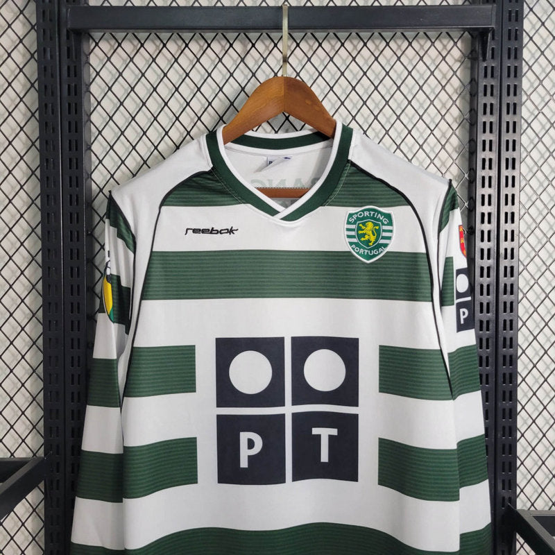 Trikot Sporting Retro 2001/03 Langarm Grün
