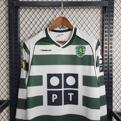 Trikot Sporting Retro 2001/03 Langarm Grün
