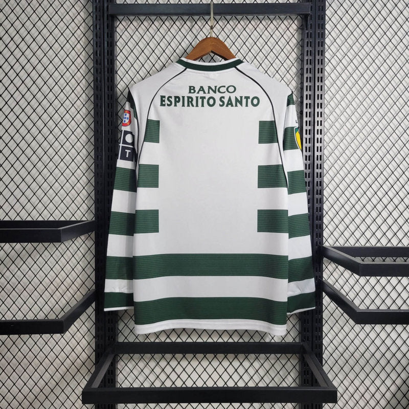Trikot Sporting Retro 2001/03 Langarm Grün