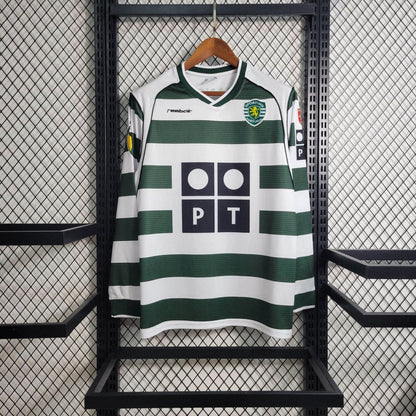 Trikot Sporting Retro 2001/03 Langarm Grün