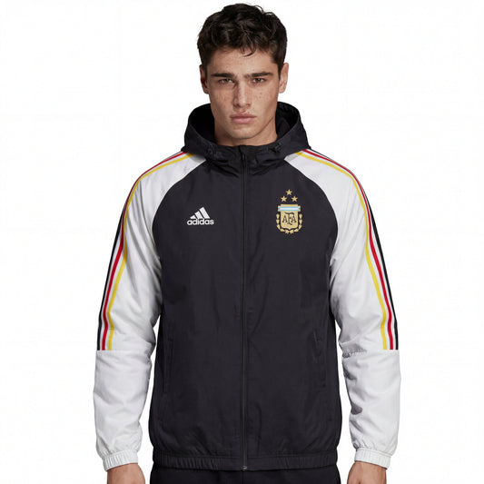 Windjacke Argentinien 24/25 - Schwarz und Weiß