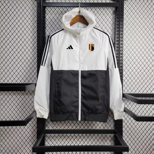 Windjacke Belgien 24/25 - Weiß und Schwarz