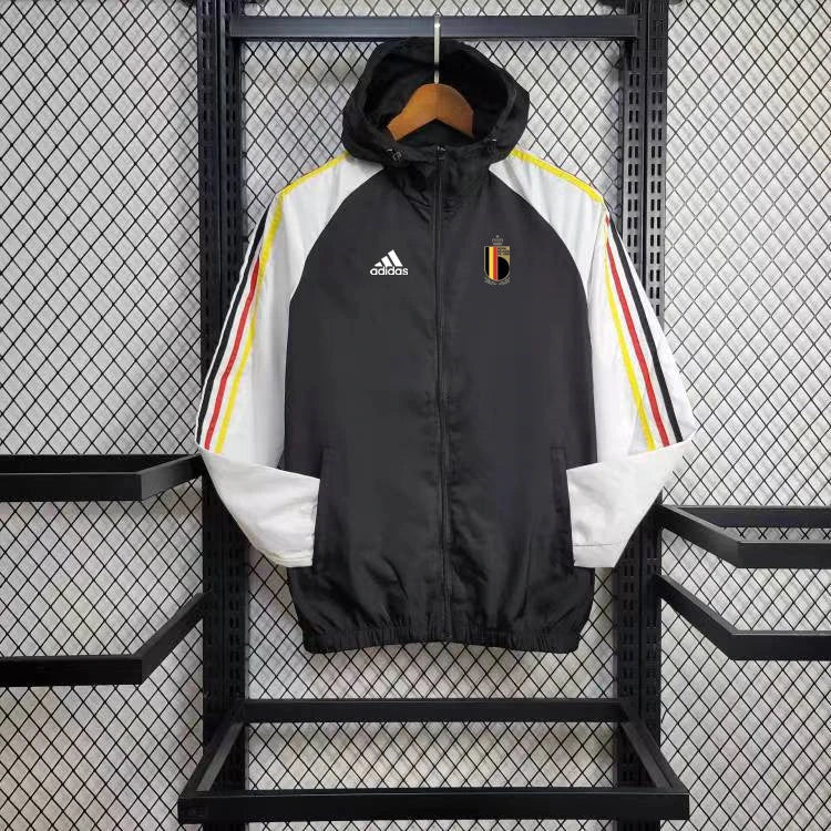 Windjacke Belgien 24/25 - Schwarz und Weiß