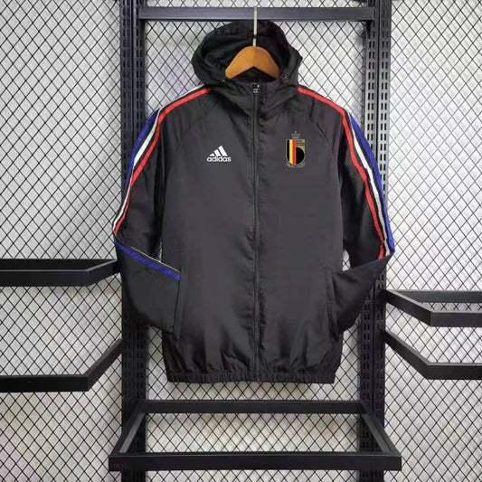 Windjacke Belgien 24/25 – Schwarz und Rot
