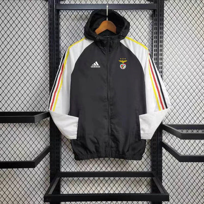 Windjacke Benfica 24/25 - Schwarz und Weiß