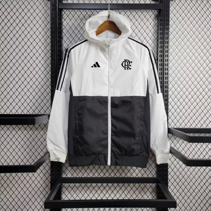 Windjacke Flamengo 24/25 - Weiß und Schwarz