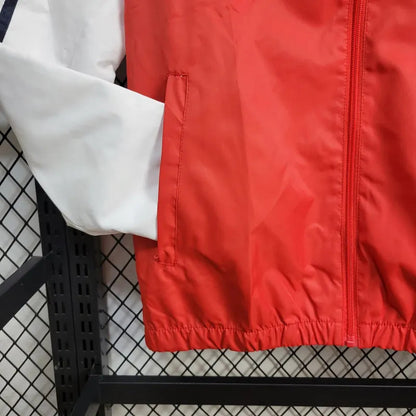 Windjacke Flamengo 24/25 – Weiß und Rot