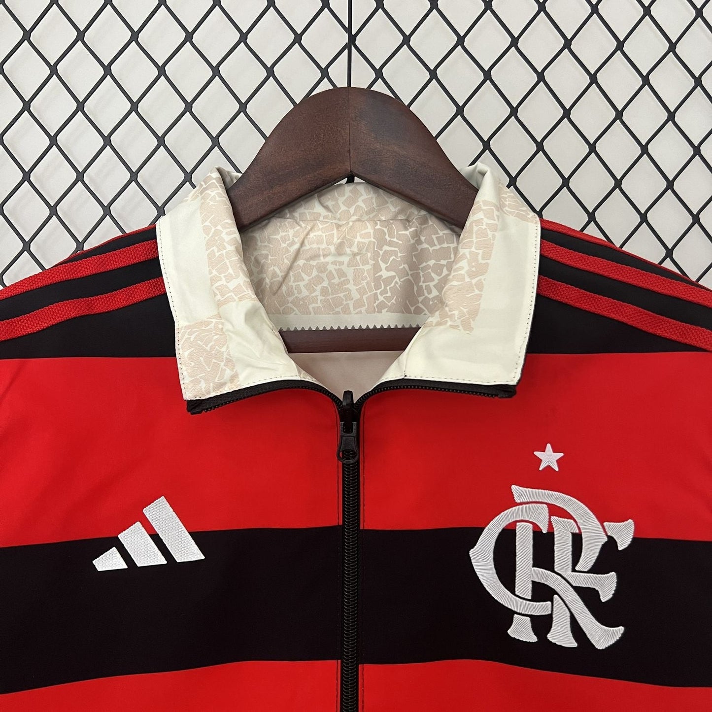 Windjacke Flamengo - Schwarz und Rot