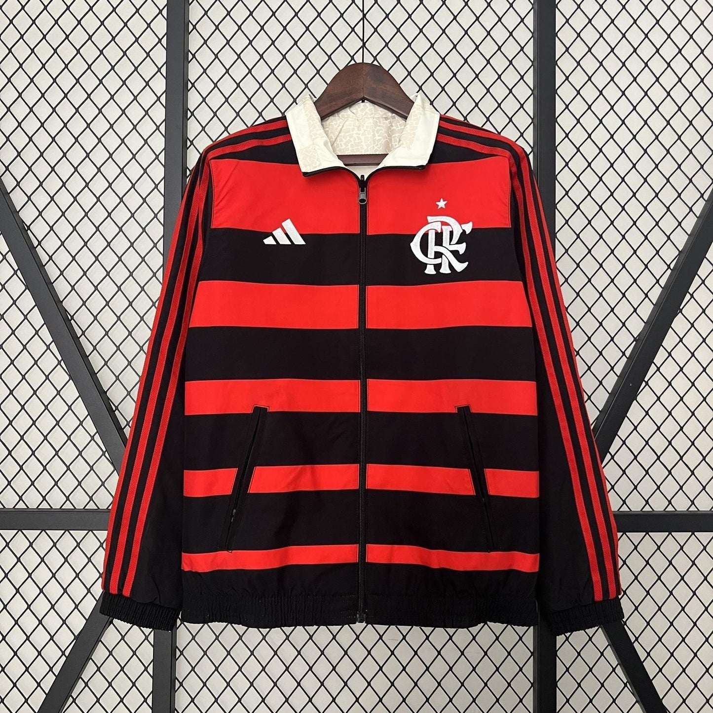 Windjacke Flamengo - Schwarz und Rot