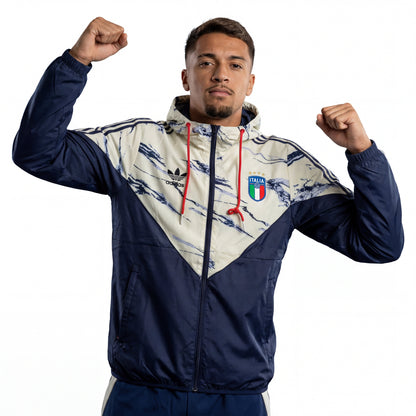 Windbreaker Italien 24/25 - Blau & Weiß
