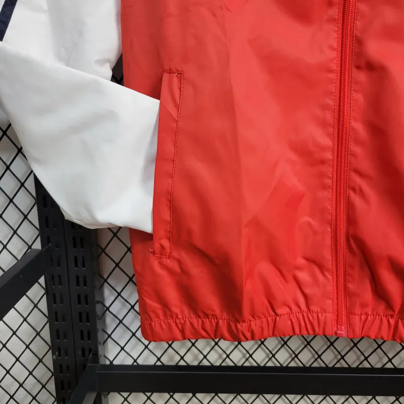 Windjacke Manchester United 24/25 - Weiß und Rot